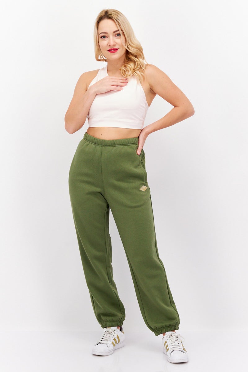 ESPRIT Women Brand Logo Joggers Pants, Olive - Image 4